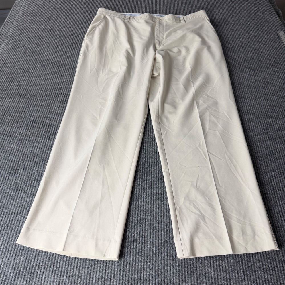 FootJoy FJ Mens Performance Golf Pants Stone Beige Flat Front Stretch 40x30